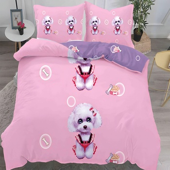 EmonaMall Двулицево спално бельо EmonaMall, 4 части - Модел S13297 (S13297-6666g7)