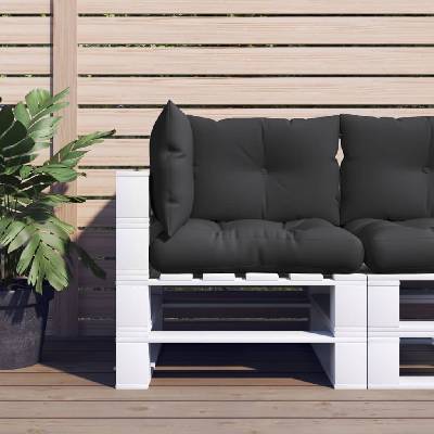 vidaXL Палетни възглавници, 3 бр, черни, текстил (360864)