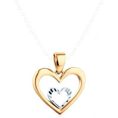 SAVICKI Висулка със сърце Savicki: двуцветно злато