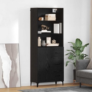 vidaXL Висок шкаф Черния дъб 69, 5 x 34 x 180 см Инженерна дървесина (3416167)