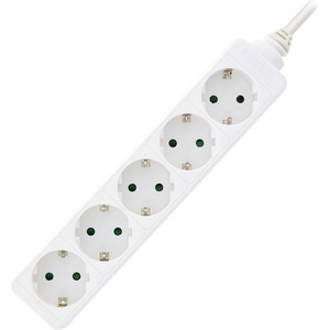 Xmart Разклонител Xmart GNB-05, 5 гнезда, 3.0 м, Бял (7253)