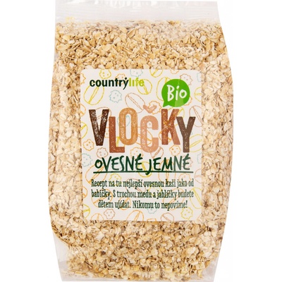 COUNTRY LIFE Vločky ovesné jemné BIO 500 g