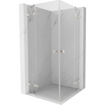 Mexen Lunar Duo люлееща се душ кабина 105 x 105 см, прозрачно, четкан никел - 834-105L-105P-97-00 (834-105L-105P-97-00)