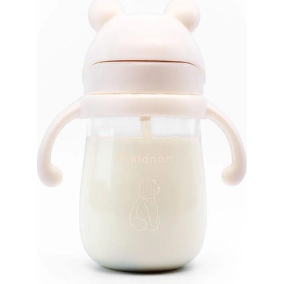 Kidnort hrneček s brčkem Bringebaer béžový 240 ml