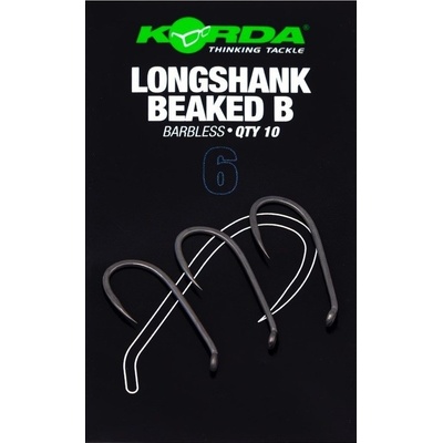 Korda Longshank Beaked Barbless Bez protihrotu vel.6 10 ks