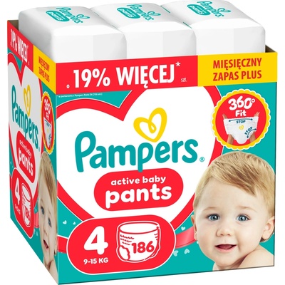 Pampers Active 4 186 ks