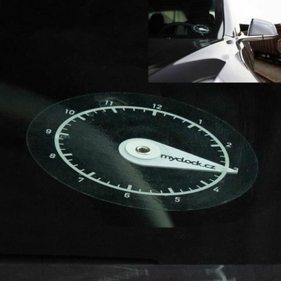 Myclock Parkovací hodiny do auta ve formě nálepky (10 x 10 cm) - – Zboží Dáma