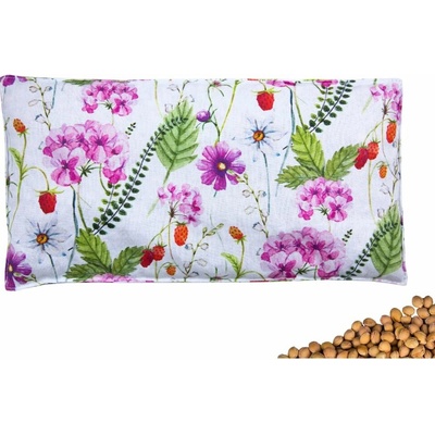 VFstyle nahrievací vankúšik s čerešňovými kôstkami 30x15 cm Flowers