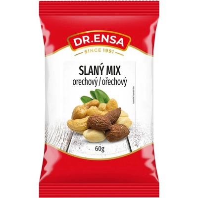 Dr.Ensa Slaný Mix ořechů cena za kartonové balení 25 ks 60 g