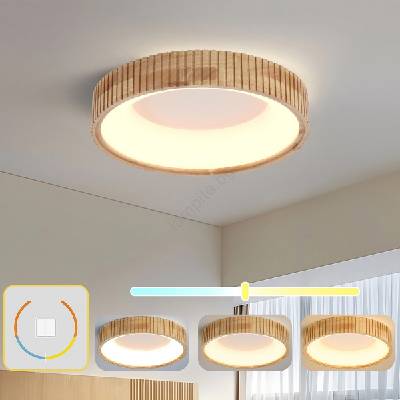 Brilagi - LED таванно осветително тяло FALCON WOOD MODERN LED/30W/230V Ø 45 см дърво (BG3358)