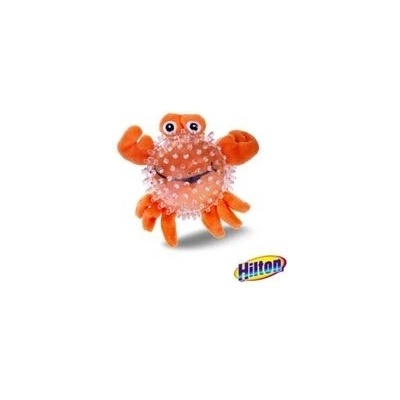 Hilton hračka pro psa dentální krab pískací 8 cm oranžová