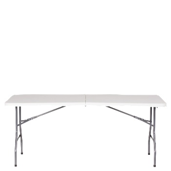 Image 1 of Bogdan Furniture Пластмасова сгъваема маса модел Memo-9937 - бяла