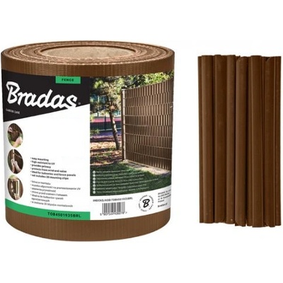 Bradas tieniaca fólia na plot 450g/m2 0,0475 x 35 m brown + spony