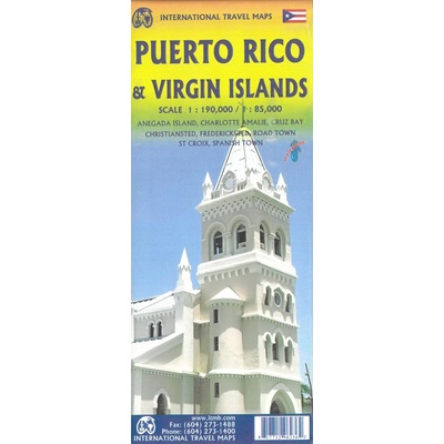 mapa Puerto Rico,US Virgin Islands 1:190 t.,1:50 t. ITM