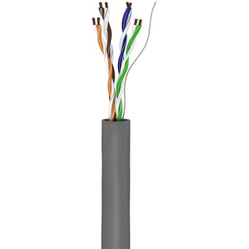 Goobay Инсталационен кабел категория 5e, U-UTP, сив, кутия от 305 метра, Goobay (93292)