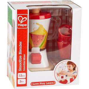 Hape Дървен комплект Hape - Блендер за смути, 12 части (H3158)
