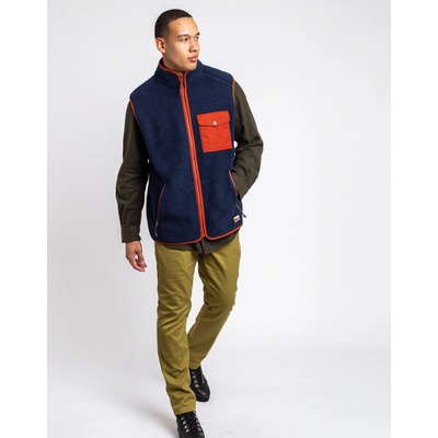Fjällräven Vardag Pile Fleece Vest M 560-215 Navy-Autumn Leaf