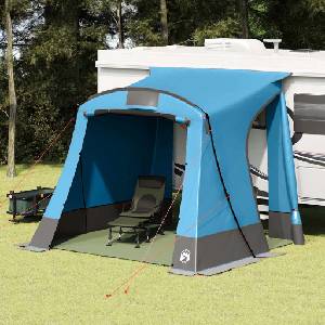 vidaXL Палатка за задна врата на автомобил души Синьо тафта (42001078) Палатка