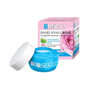 Agiva Nature of Agiva Roses Hyaluronic Jelly - Интензивен гел крем против бръчки, 50мл