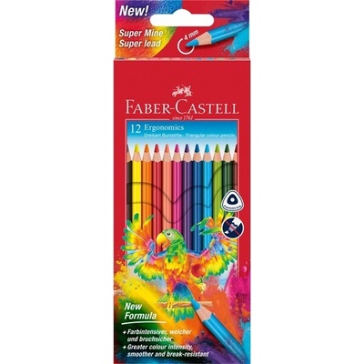 Faber Castell Papagáj sada 12 trojuholníkových farebných ceruziek FC116512