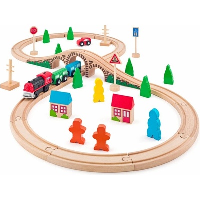 Woody Vláčkodráha osmička s el.mašinou – Zboží Dáma