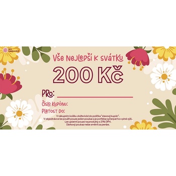 DÁRKOVÝ POUKAZ - MOTIV K SVÁTKU 200 KČ