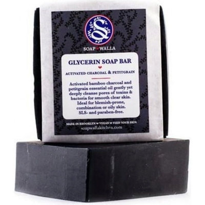 Soapwalla Soap Bar Activated Charcoal & Petitgrain 110 g