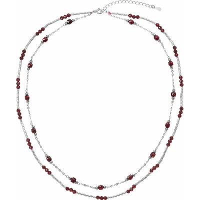 Pavona Strieborný náhrdelník s granátmi 12183.3