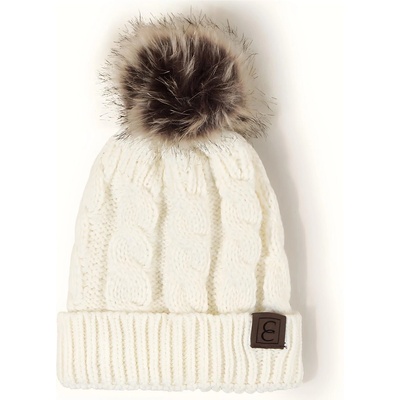 HARAHU Детска плетена шапка - Бяла kp12305 (12305)