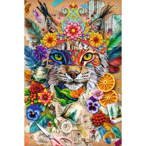 Trefl - Puzzle Flamingo: Scrapbook Collage - 600 piese