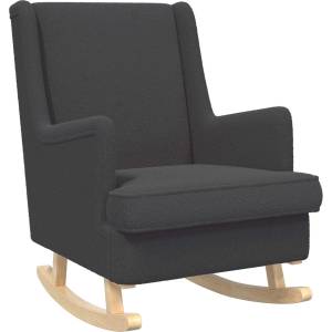 vidaXL Люлеещ се стол Тъмносиво 62 x 80 x 85 см Букле (42029973)