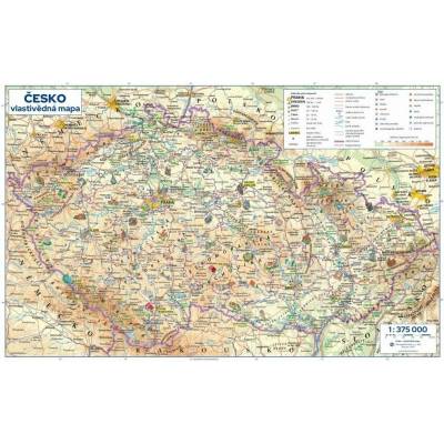 Česko - vlastivědná nástěnná mapa 136 x 87 cm