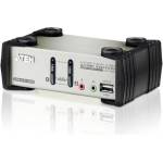 ATEN KVMP превключвател, ATEN CS1732B, 2-портов, PS/2-USB, VGA, Audio, OSD (ATEN-CS1732B-A7-G) - thx