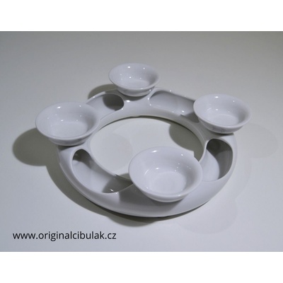 svícen adventní bílý český porcelán Dubí 4 svíčky
