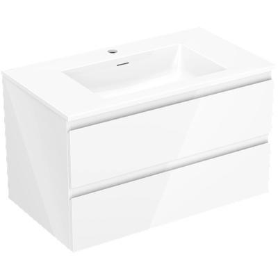 Mexen Orio шкаф за баня 80 см с мивка Otis, 2 чекмеджета, бял гланц (91A10-08047-2-BFF00-W18M00)