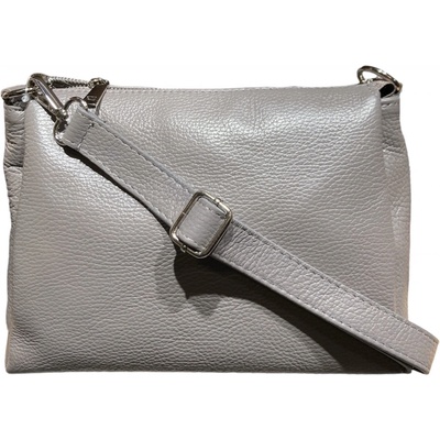 Vera Pelle kožená dámská crossbody kabelka 8799 ku6e D77 šedá