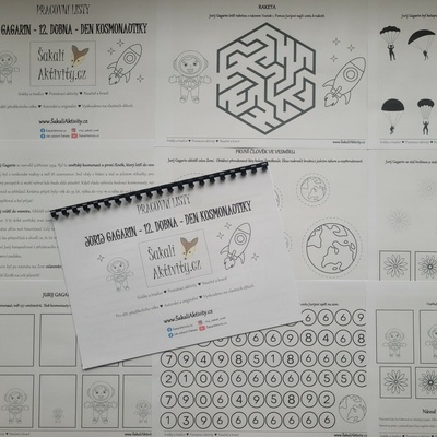 Pracovní listy - MEZINÁRODNÍ DEN KOSMONAUTIKY Provedení: PDF soubor