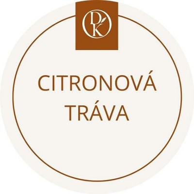 Davídkovo koření Etiketa Citronová tráva béžová průměr 4,5 cm 1 ks