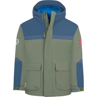 TROLLKIDS Детско зимно яке Trollkids Kid's Finnmark Jacket XT Winter jacket - Ivy / Mystic Blue / Electric Blue - размер 104 (EU) (703-6159-0213)