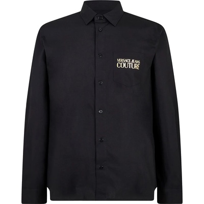 Versace Риза с дълъг ръкав VERSACE JEANS COUTURE Logo Long Sleeve Shirt - Black 899