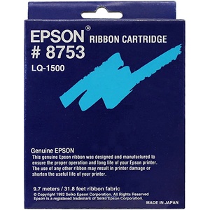 Epson ЛЕНТА ЗА МАТРИЧЕН ПРИНТЕР EPSON LQ1500 - 8753 - Black - OEM PN C13S015011 / S015011