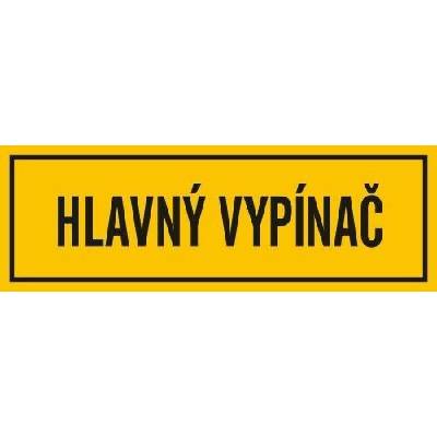 ALFA reklama Samolepka "Hlavný vypínač" žltá 60x20mm