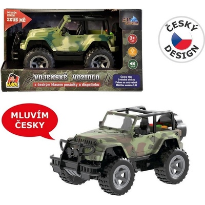 MaDe Auto Jeep vojenský na baterie 21 x 12 x 10 cm