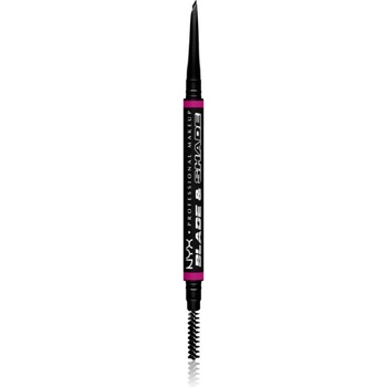 NYX Professional Makeup Blade & Shade молив за вежди с четка цвят Black 0.06 гр