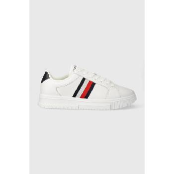 Tommy Hilfiger Кожени маратонки Tommy Hilfiger SUPERCUP LTH STRIPES ESS в бяло FM0FM04895 (FM0FM04895)