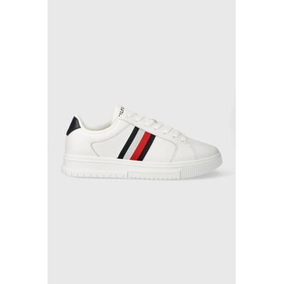 Tommy Hilfiger Кожени маратонки Tommy Hilfiger SUPERCUP LTH STRIPES ESS в бяло FM0FM04895 (FM0FM04895)