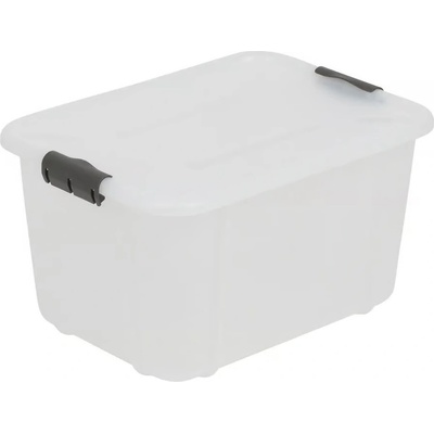 Branq Velur úložný kontejner/box s víkem 16 l transparentní