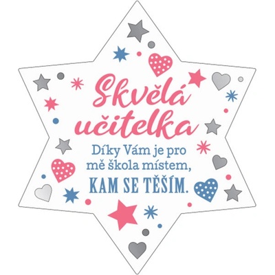 Albi Plaketka hvězda Učitelka 9 x 10 cm