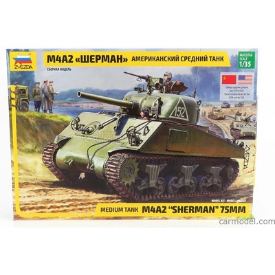 Zvezda Tank M4a2 Sherman Tank 75mm 1942 1955 1:35 Military