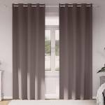 Pure Line Home Плътни завеси в цвят шоколад с метални халки, 2 бр. , 140 x 260 см